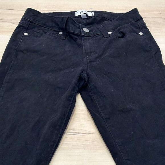 PAIGE Women 25 Jeans Verdugo Ankle Stretch Denim Pants Slim Black - Picture 3 of 10